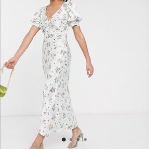 ASOS Satin twist front midi dress
